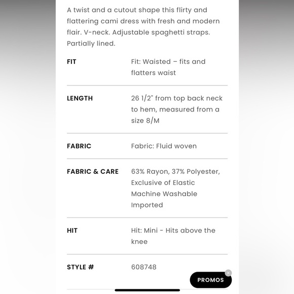 Loft Gingham Twist Cutout Cami Dress - Picture 7 of 7